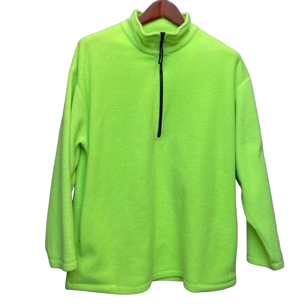 Marsh Landing Neon Green Fleece Pullover L